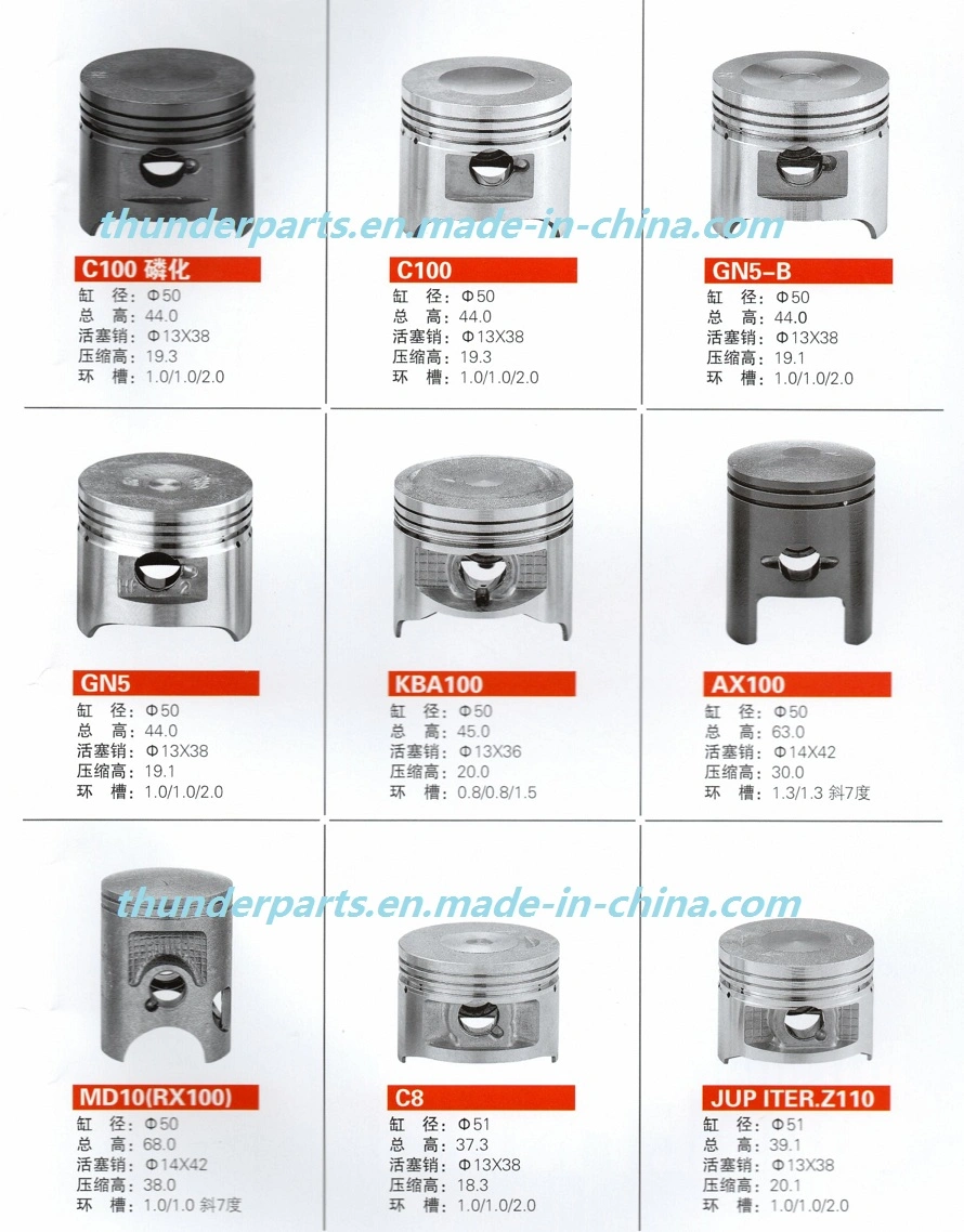 Parts of Motorcycle Piston Spare Parts for Sym Motorcycles and Scooters