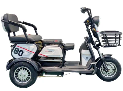 Triciclo scooter eléctrico fabricado en China, motocicleta de tres ruedas con asiento ajustable