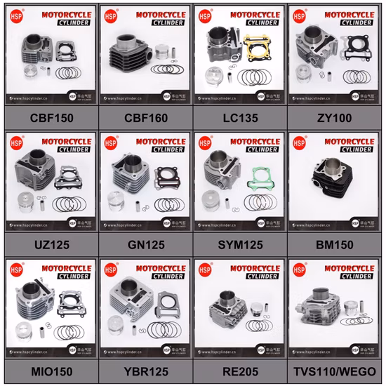 YAMAHA/Honda/Suzuki/Bajaj/Tvs/Scooter/Dirt Bike Piezas de motocicleta para 50cc 70cc 100cc 110cc 125cc 150cc 200cc Kit de cilindro de motocicleta Repuestos de motocicleta
